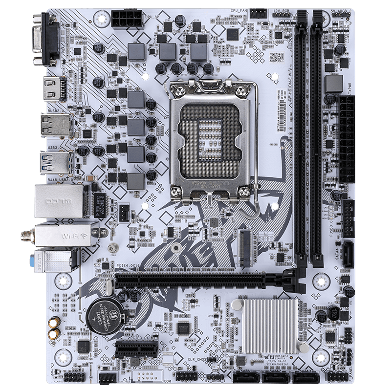 Mainboard Colorful BATTLE-AX H610M-E Wifi V21 White DDR4 | Intel H610, mATX, 2 khe DDR4