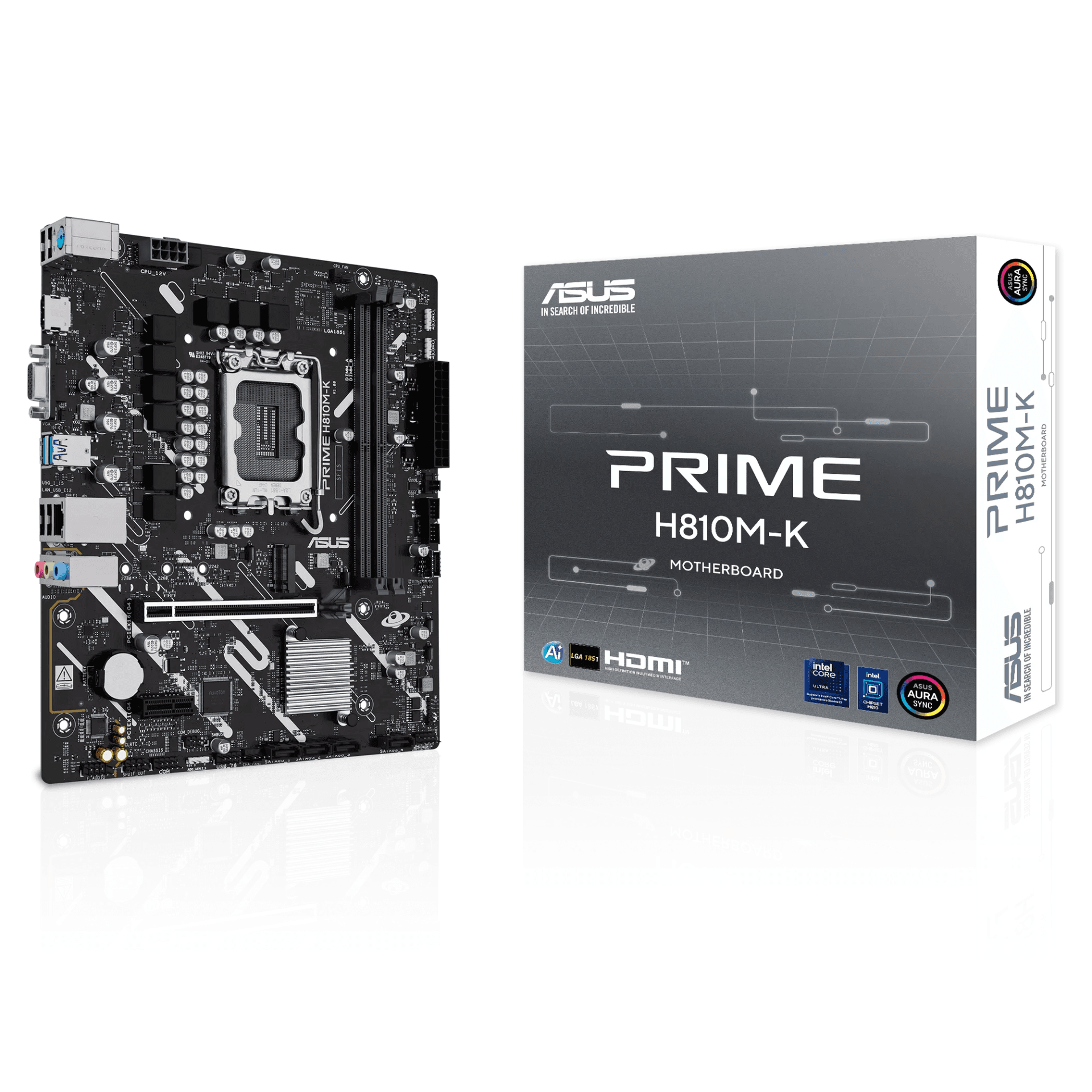 Mainboard ASUS PRIME H810M-K DDR5 | LGA1851, H810, 2 khe DDR5, micro-ATX