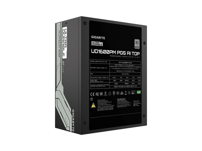 Nguồn Gigabyte UD1600PM PG5 AI TOP (1600W/ 80 Plus Platinum/ Full Modular) TRAY