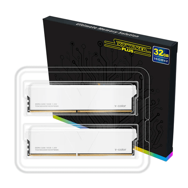 Ram Desktop V-Color  Skywalker Plus RGB DDR4 32GB(2x16GB) 3200 OC