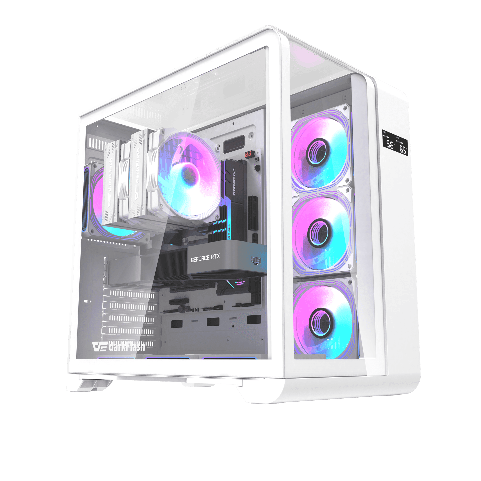 Case DarkFlash L280 (ATX, AIO 360mm) – White/Trắng