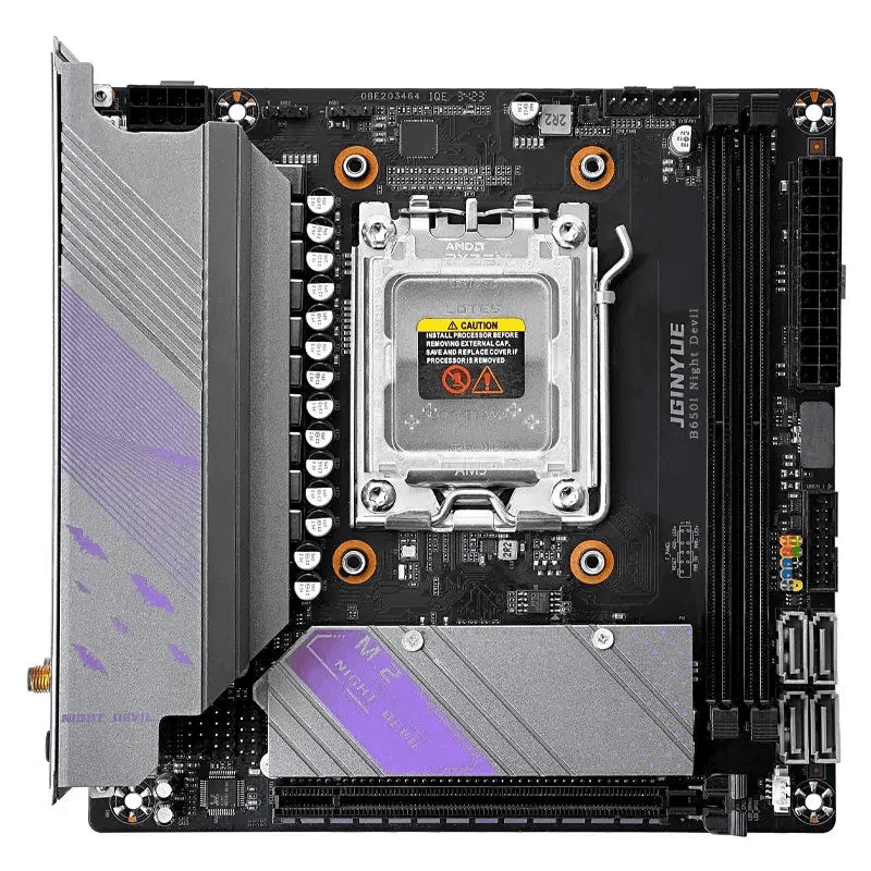 Mainboard Jingyue B650i Night Devil ITX Mini DDR5 Computer AM5 Support 7000 Series CPU
