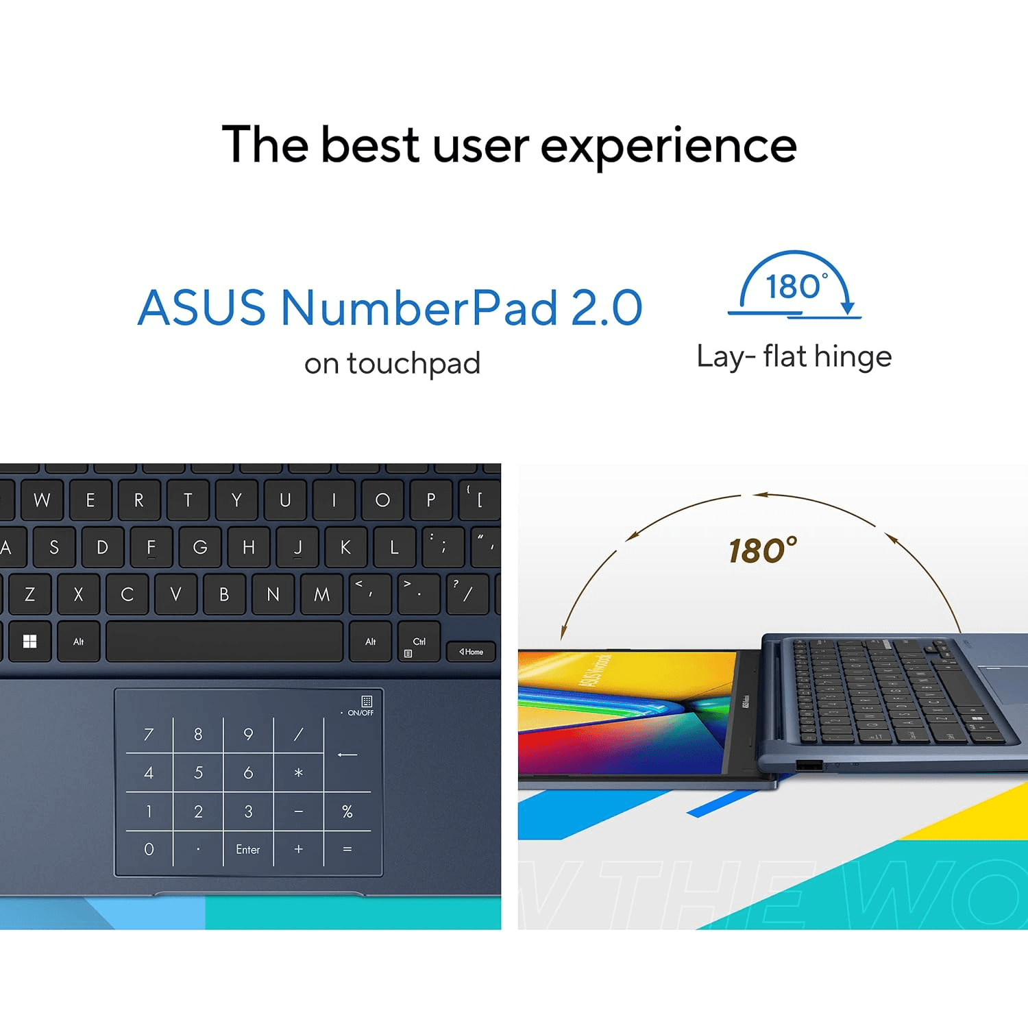 Laptop  ASUS Vivobook 14 Laptop, 14” FHD (1920 x 1080) Display, Intel Core i5-1235U CPU, 8GB RAM, 256GB SSD, Windows 11 Home, Quiet Blue, F1404ZA-AS51