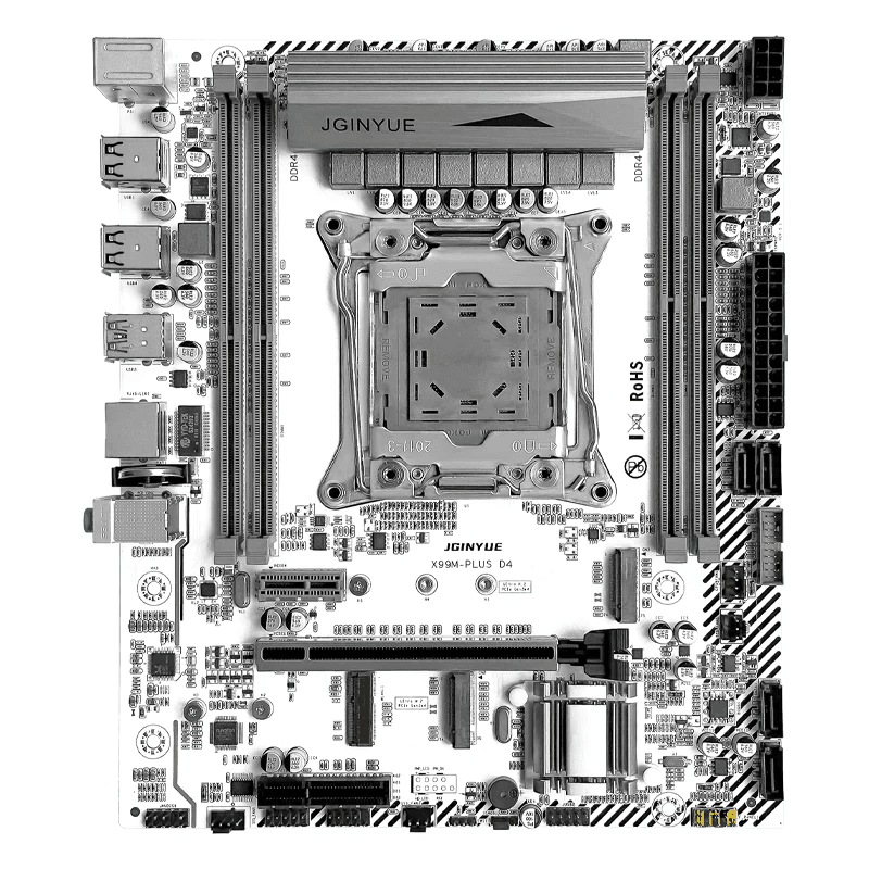 Bo Mạch chủ Jginyue X99 Motherboard X99M LGA2011-3 for Xeon E5 V3 V4 Series Processors DDR4 128G X99M-PLUS D4 V5.1