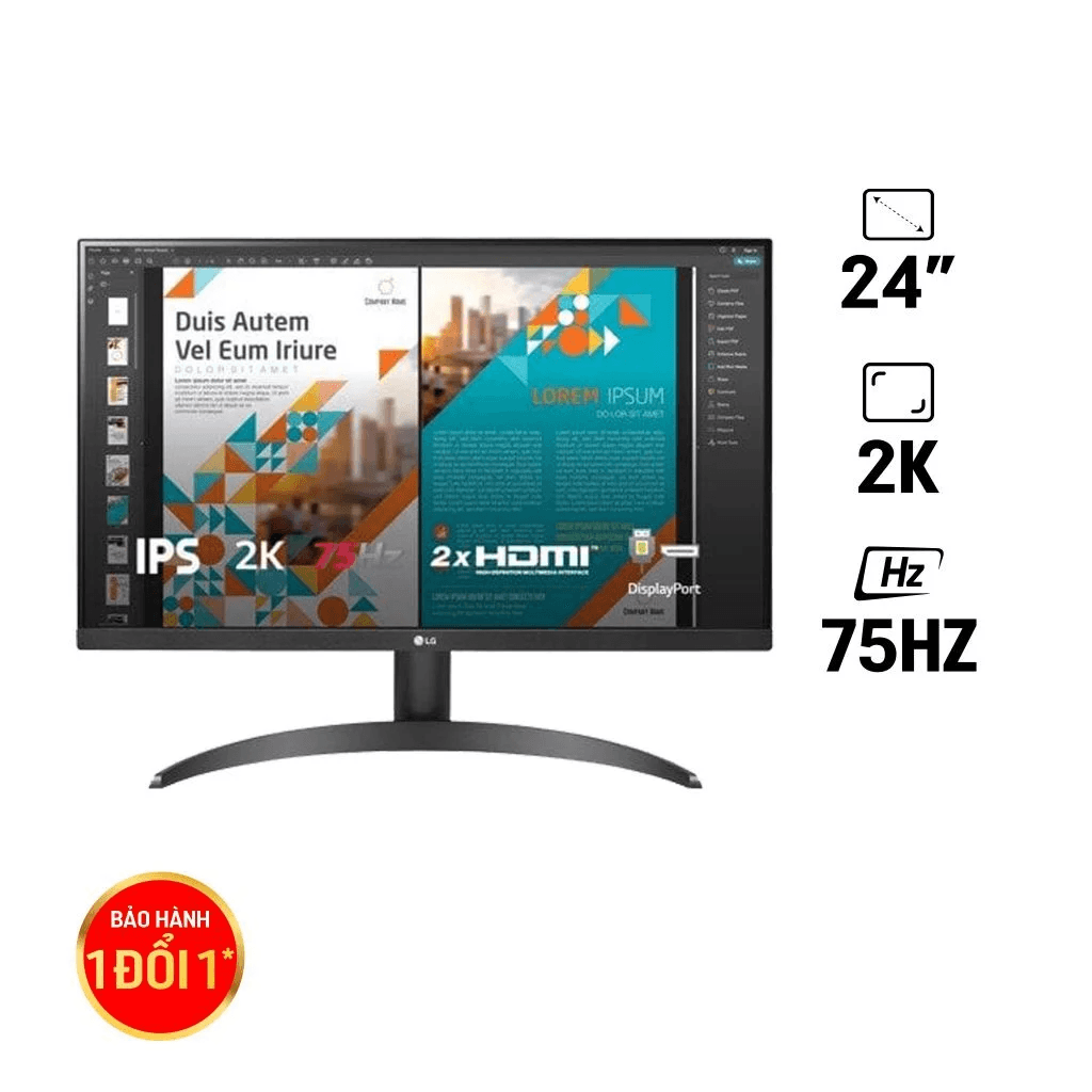 Màn Hình Đồ Hoạ LG 24QPB.ATV 24 Inch 2K IPS 75Hz