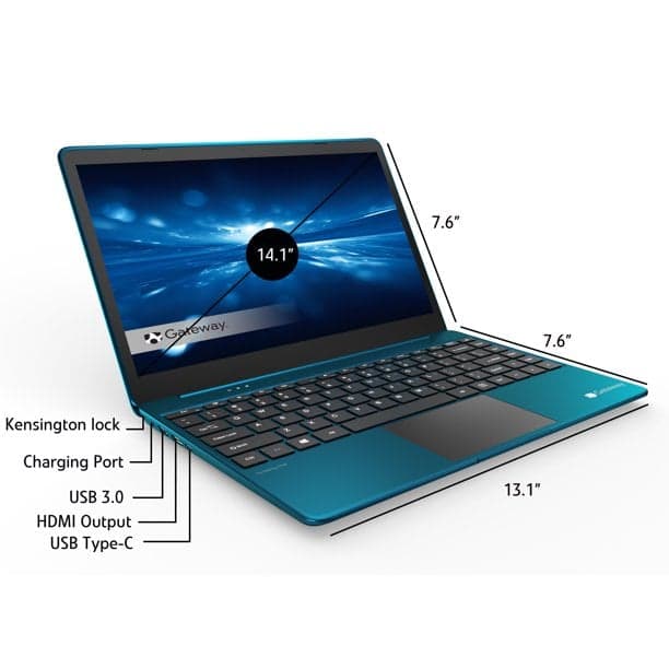 Laptop Gateway 14.1" FHD i5-1135G7 2.4GHz Intel Iris Xe Graphics 16GB RAM 512GB SSD Win 10 Home Blue (GWTN141-10BL )