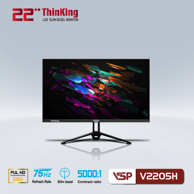 Màn hình LED monitor VSP 22inch V2205H Full Viền