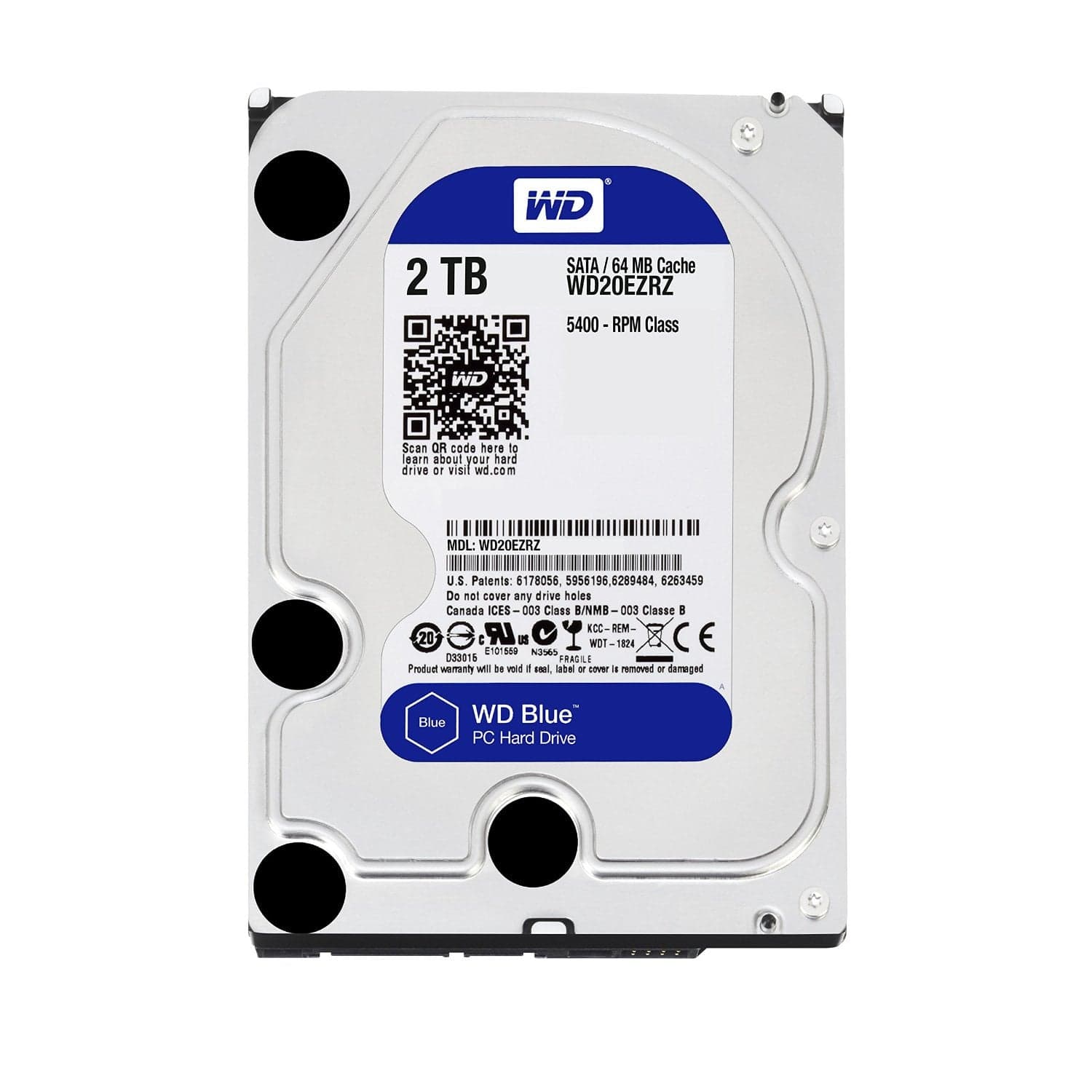 Wd Hdd Blue 2Tb 3.5" Sata 3/64Mb Cache/ 5400Rpm