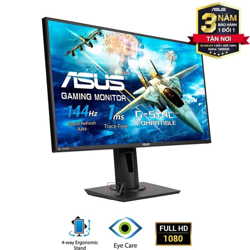 Asus 25" Vg258Q (Fullhd/Tn/144Hz/1Ms/G-Sync Compatible/Freesync)