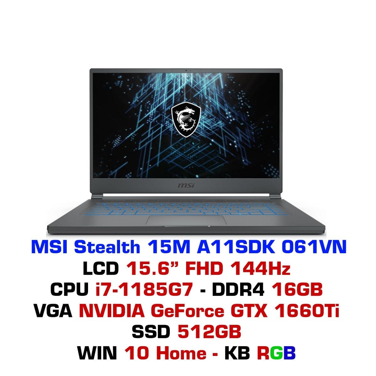 Stealth 15M A11SDK (GTX1660 Ti Max-Q, GDDR6 6GB)