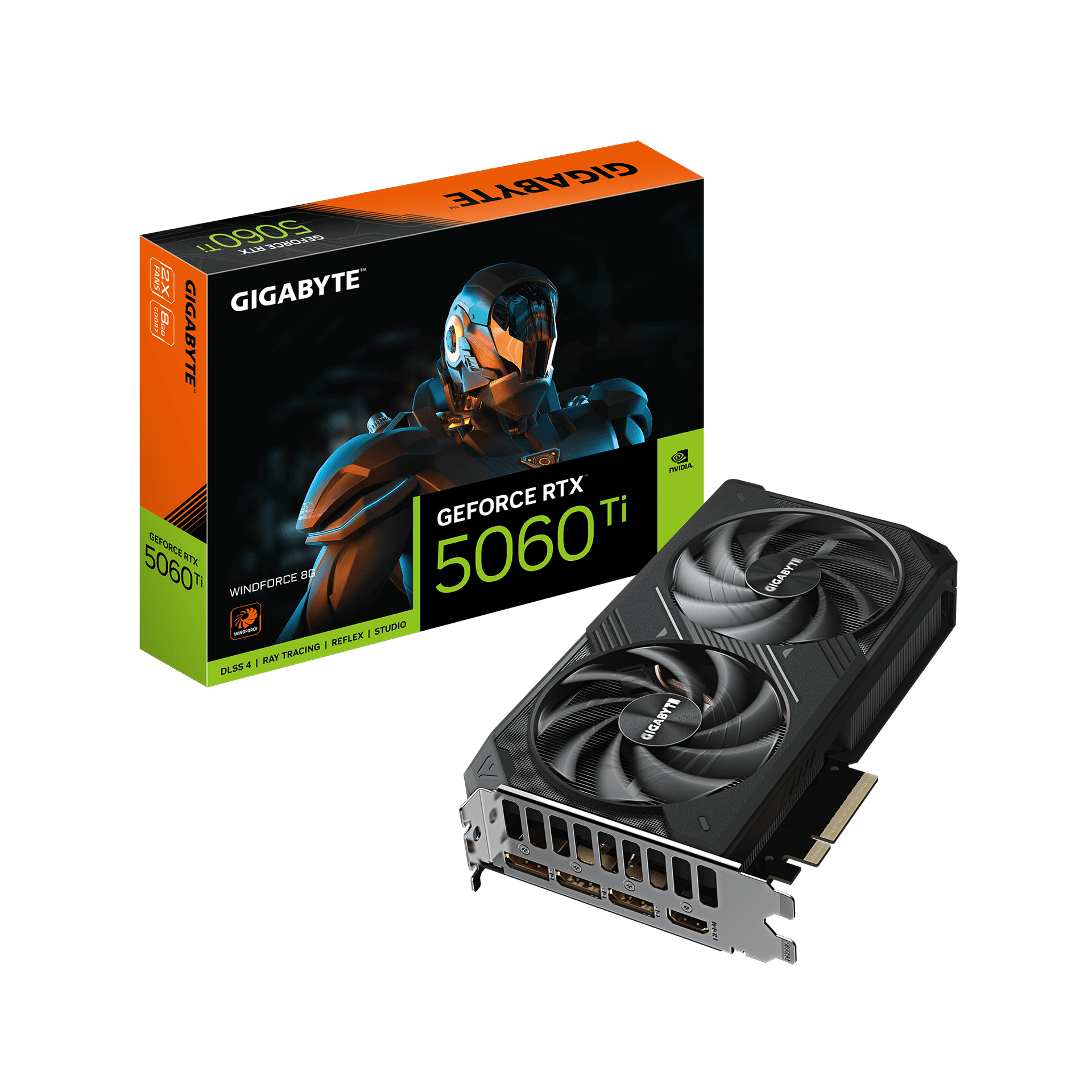 Card màn hình NVIDIA GeForce RTX 5060 Ti Gigabyte WINDFORCE | 8GB GDDR7, 4608 CUDA, 650W