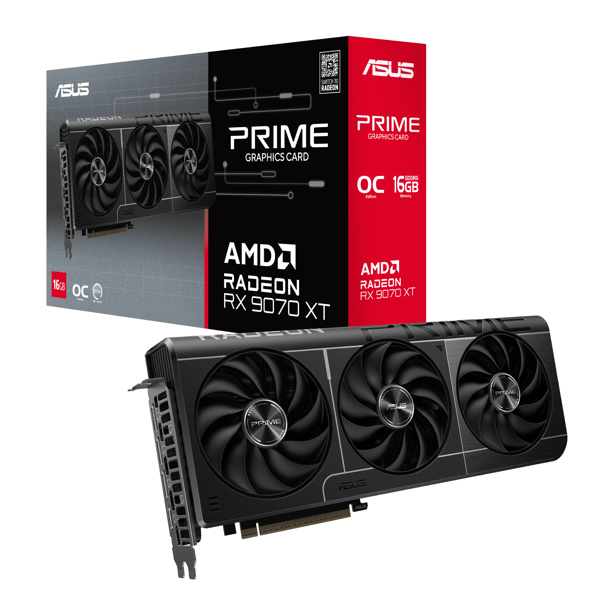 Card màn hình ASUS Prime Radeon™ RX 9070 XT OC Edition 16GB GDDR6