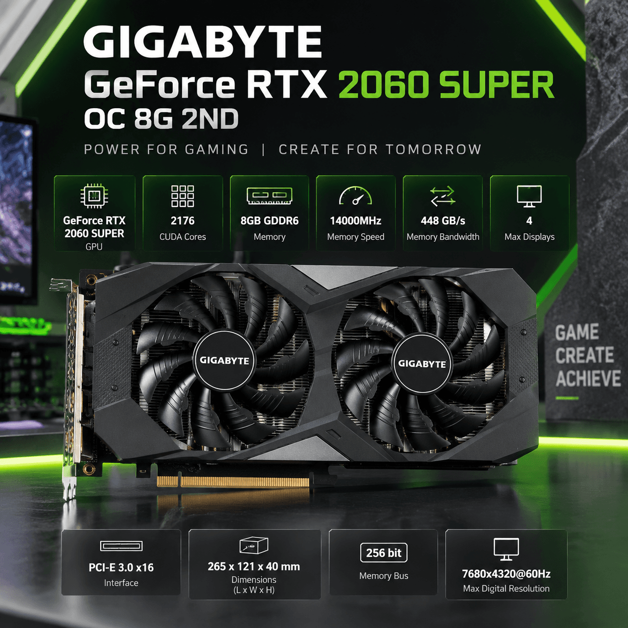 GIGABYTE GeForce RTX 2060 SUPER OC 8G 2ND