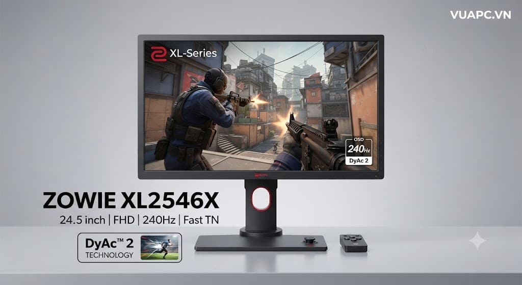 Màn hình Gaming ZOWIE XL2546X | 24.5 inch, FHD, 240Hz, Fast TN