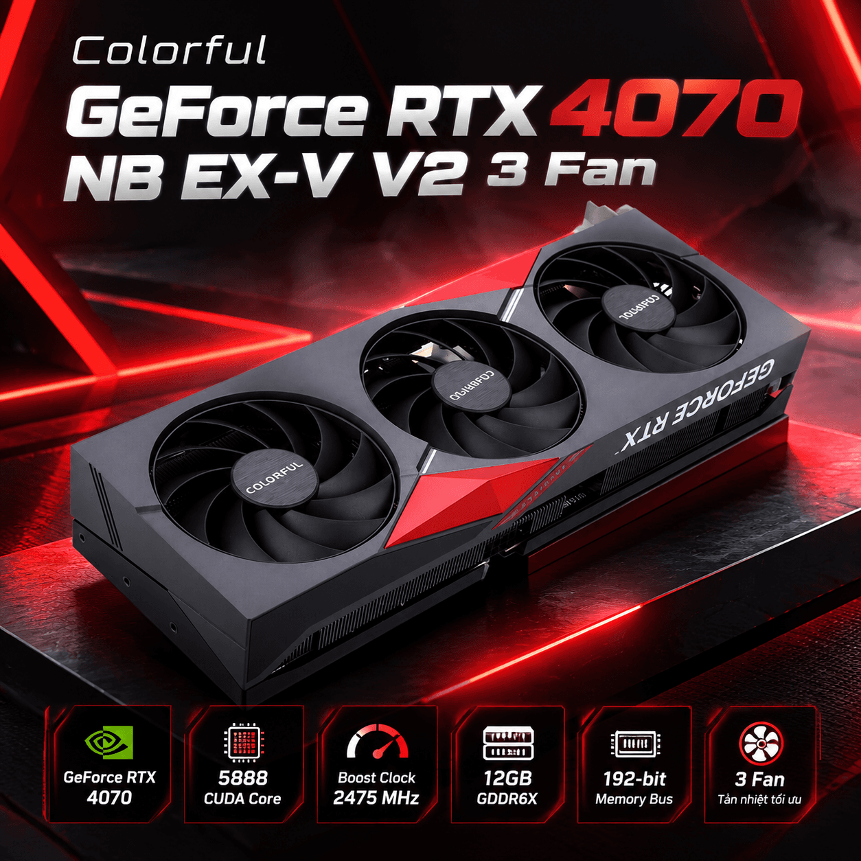 Colorful GeForce RTX 4070 NB EX-V V2 3 Fan