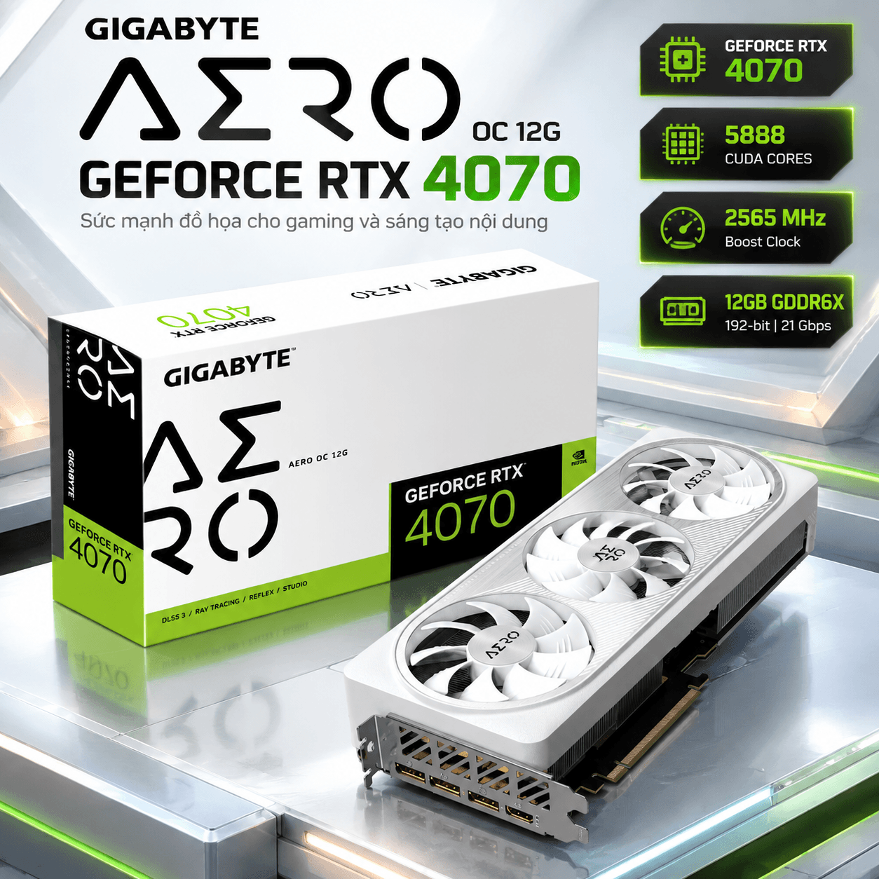GIGABYTE GeForce RTX 4070 AERO OC 12G