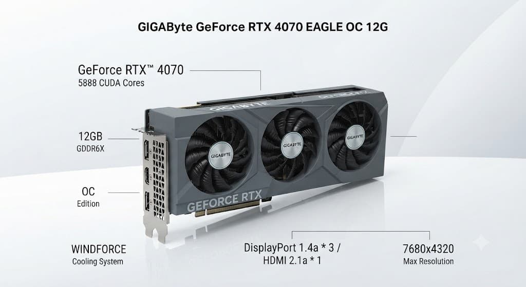 GIGABYTE GeForce RTX 4070 EAGLE OC 12G