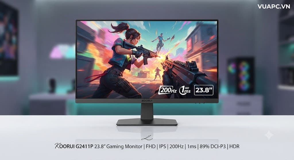 Màn hình Gaming KOORUI G2411P | 23.8 inch, FHD, 200Hz, IPS