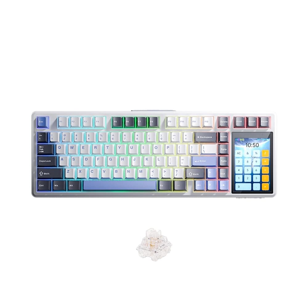 Bàn phím cơ không dây AULA L99 LCD Touchscreen RGB Hotswap (Raindrop Sw)