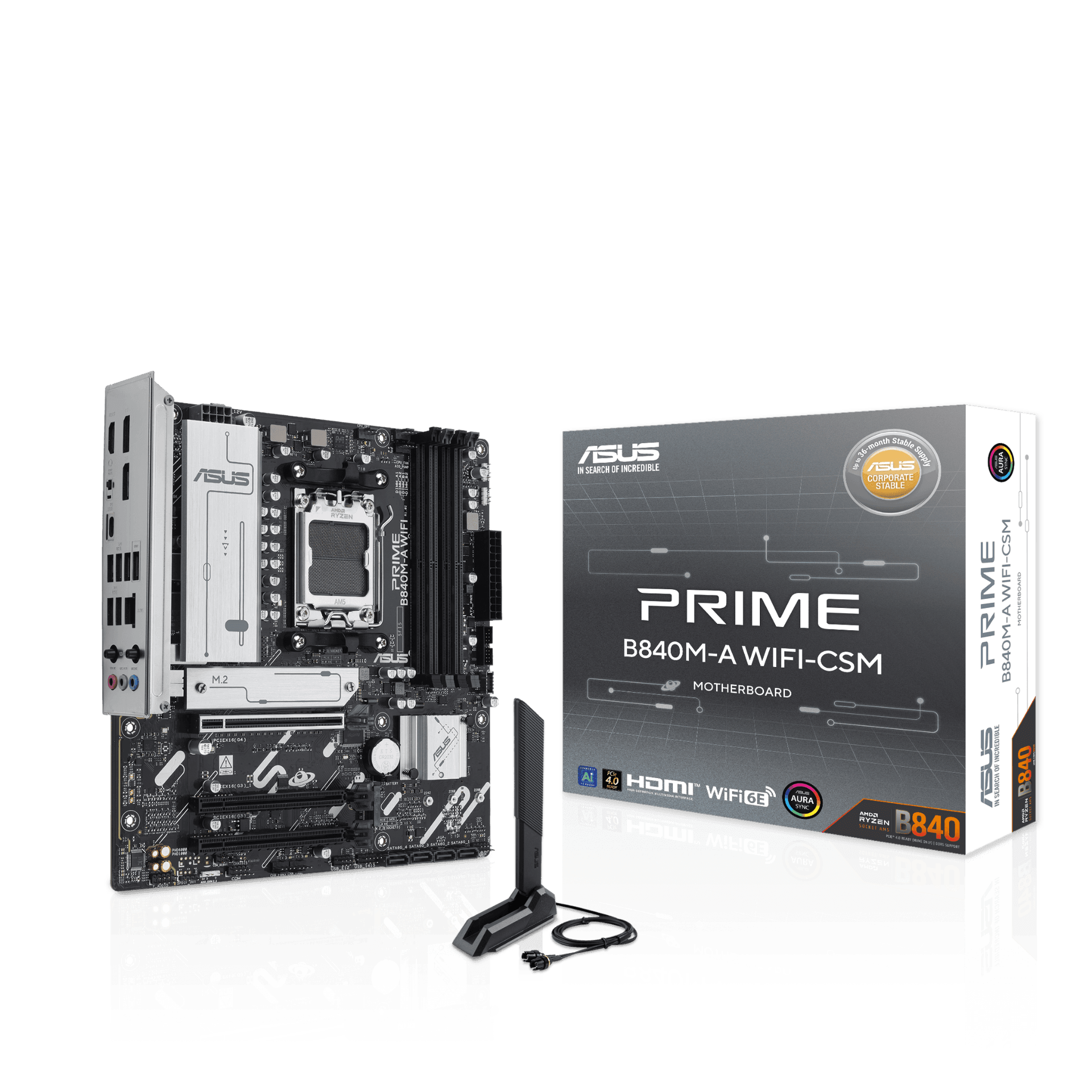 Mainboard ASUS Prime B840M-A Wifi DDR5 | AM5, mATX, 4 khe RAM