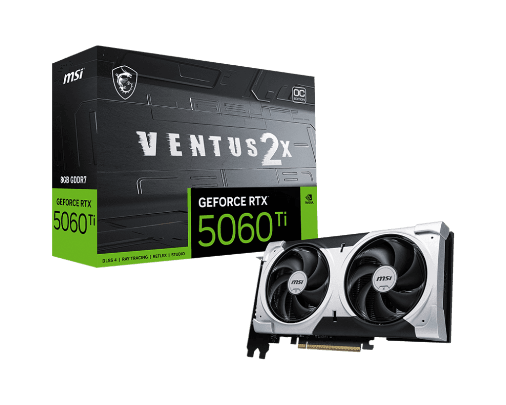Card màn hình MSI GeForce RTX™ 5060 Ti 8G VENTUS 2X PLUS