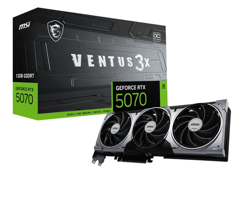 Card màn hình MSI GeForce RTX™ 5070 12G VENTUS 3X OC