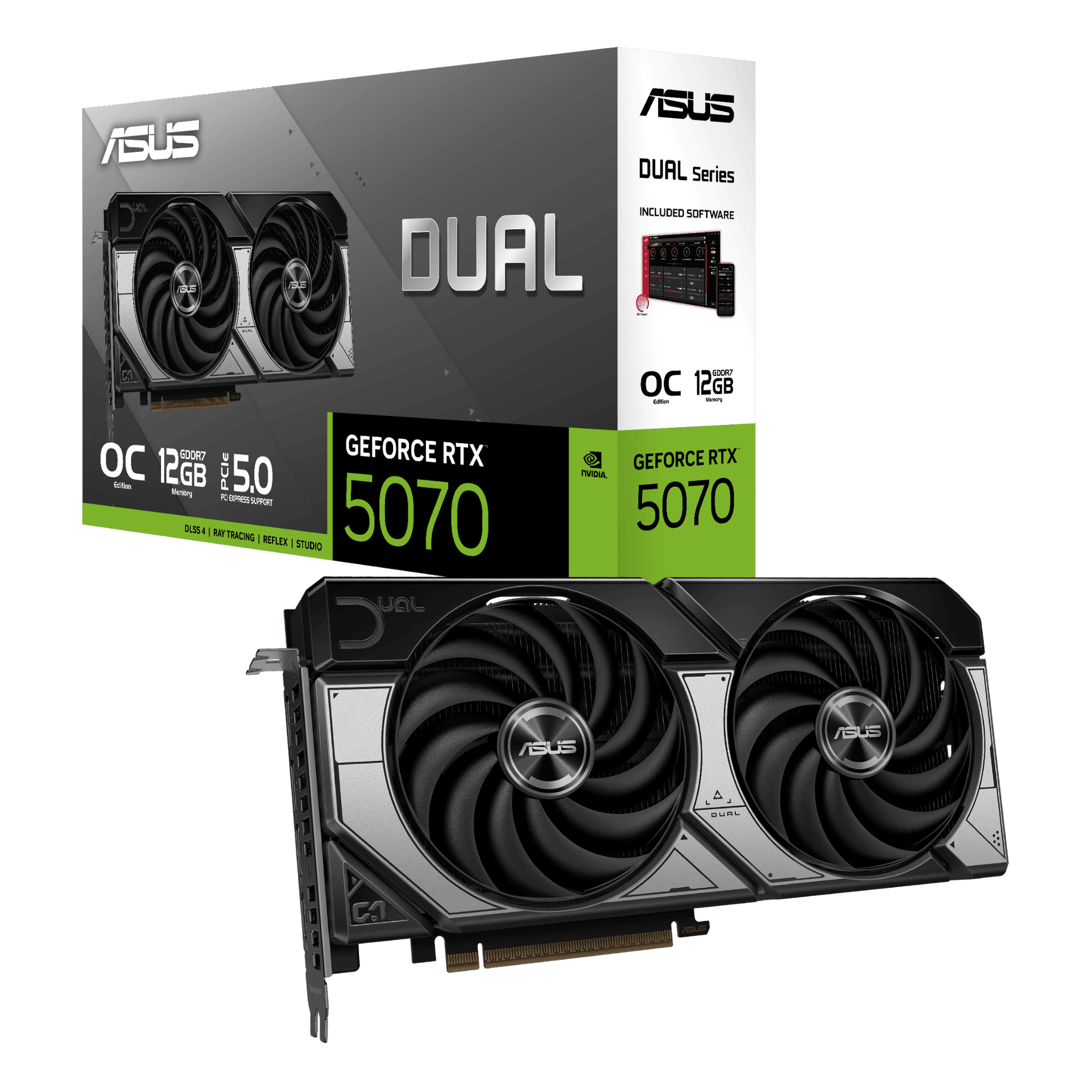 Card màn hình ASUS Dual GeForce RTX 5070 12GB GDDR7 OC Edition
