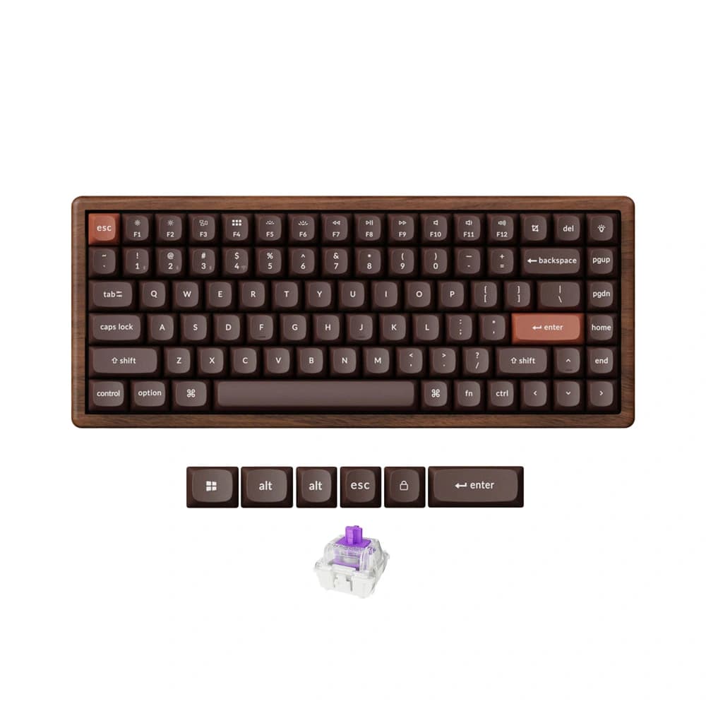 Bàn phím cơ không dây Keychron K2 HE All-Wood Special Edition RGB Hotswap Aluminum (Magnetic Sw)