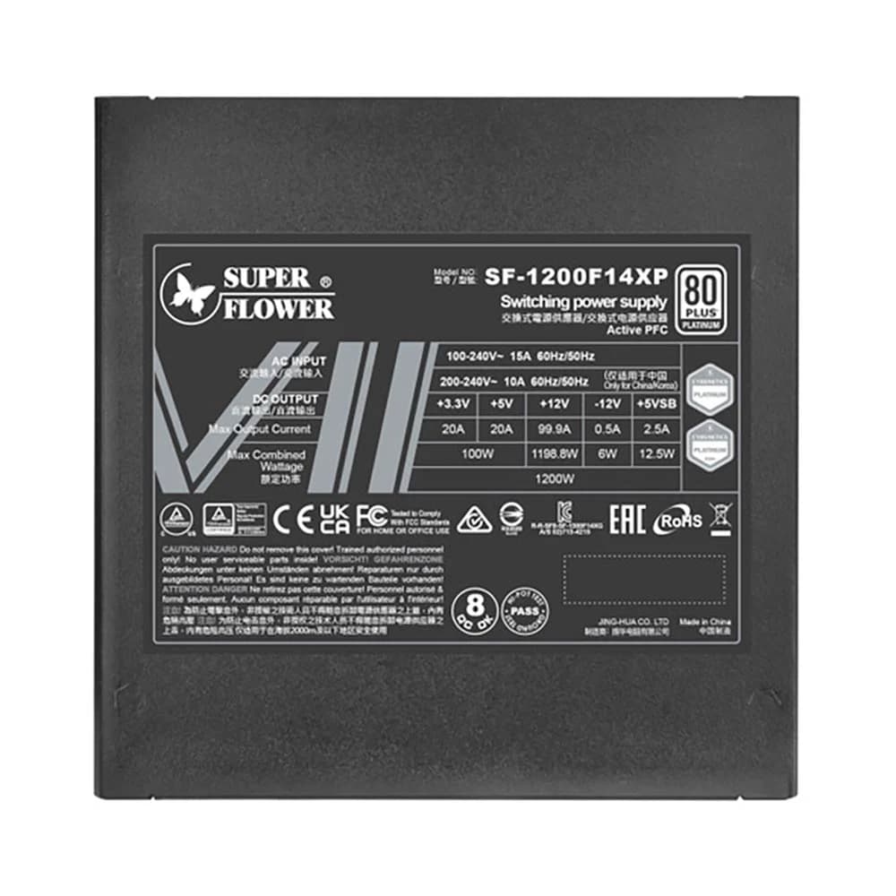 Bộ nguồn vi tính SuperFlower Leadex VII Platinum Pro 1200W ATX 3.1 Black 80 Plus Platinum SF-1200F14XP Super Flower