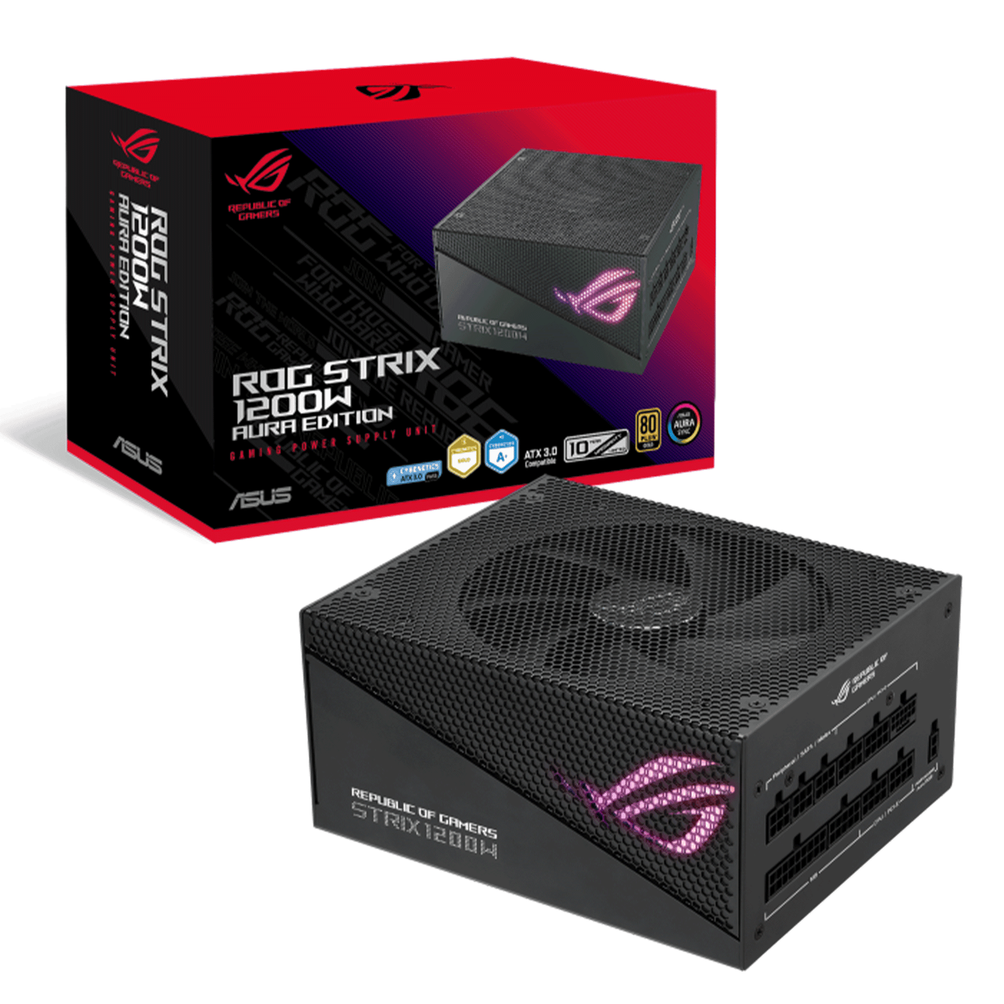 Nguồn ASUS ROG Strix 1200W Gold Aura Edition - Black Full Module PCIe 5.0
