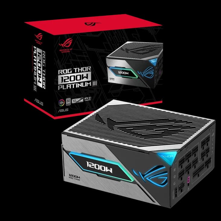Nguồn Asus ROG Thor 1200W Platinum III ATX 3.1 PCIe 5.1 Full Modular