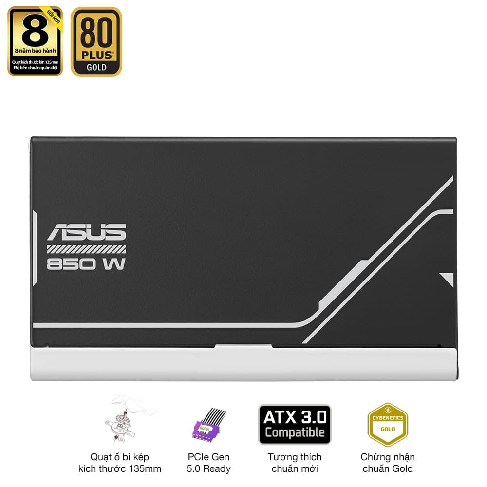 Nguồn máy tính ASUS Prime 850W - 80 Plus Gold - Full Modular ( 850W ) ATX 3.1 PCIE 5.1