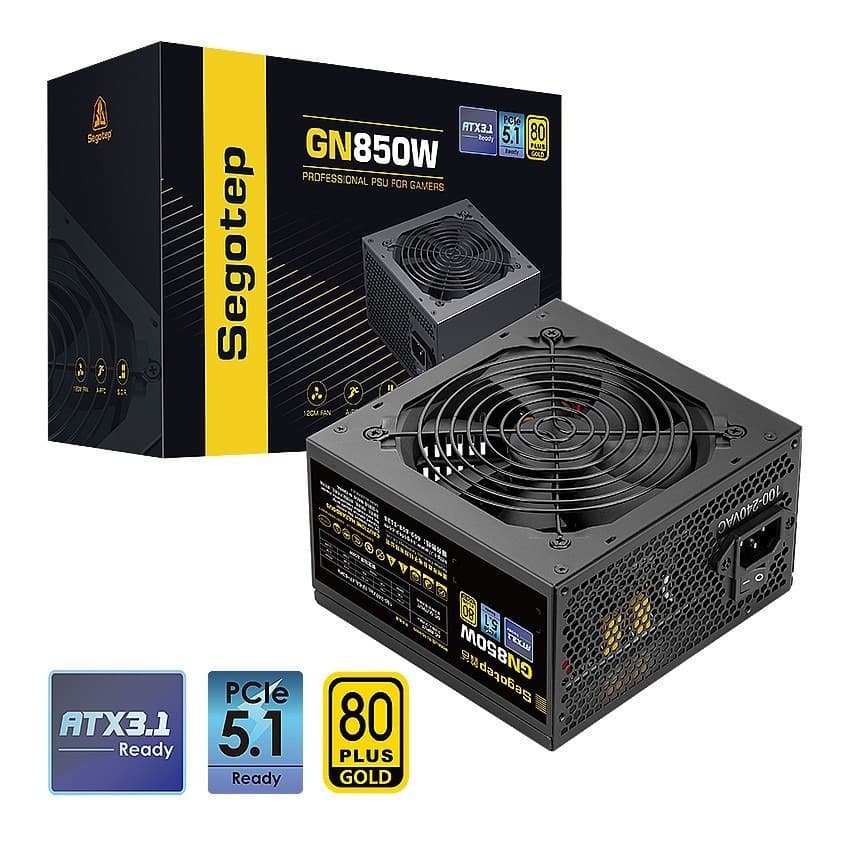 NGUỒN SEGOTEP 850W SG-950G GN850W ATX 3.1 PICE 5.1 80 Plus Gold Non Modular