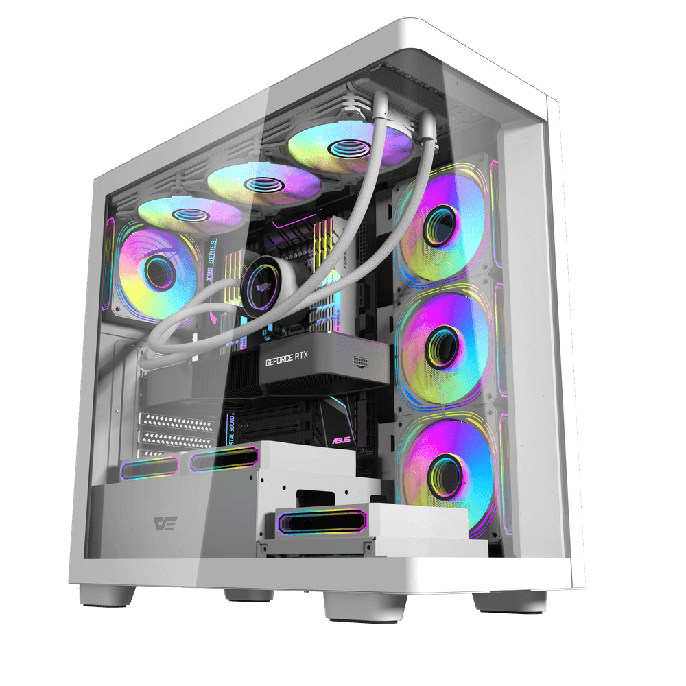 VỎ CASE MÁY TÍNH DARKFLASH DS900G (ATX) TRẮNG