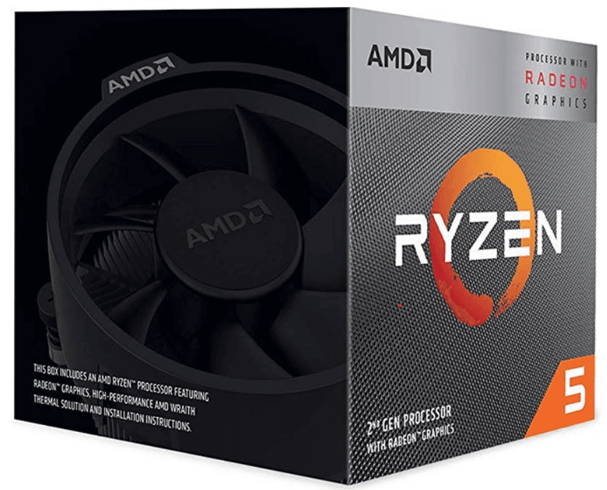CPU AMD Ryzen 5 3400G 3.7GHz up to 4.2GHz, 4 nhân 8 luồng, 4MB Cache, Radeon Vega 11, 65W (Socket AM4)