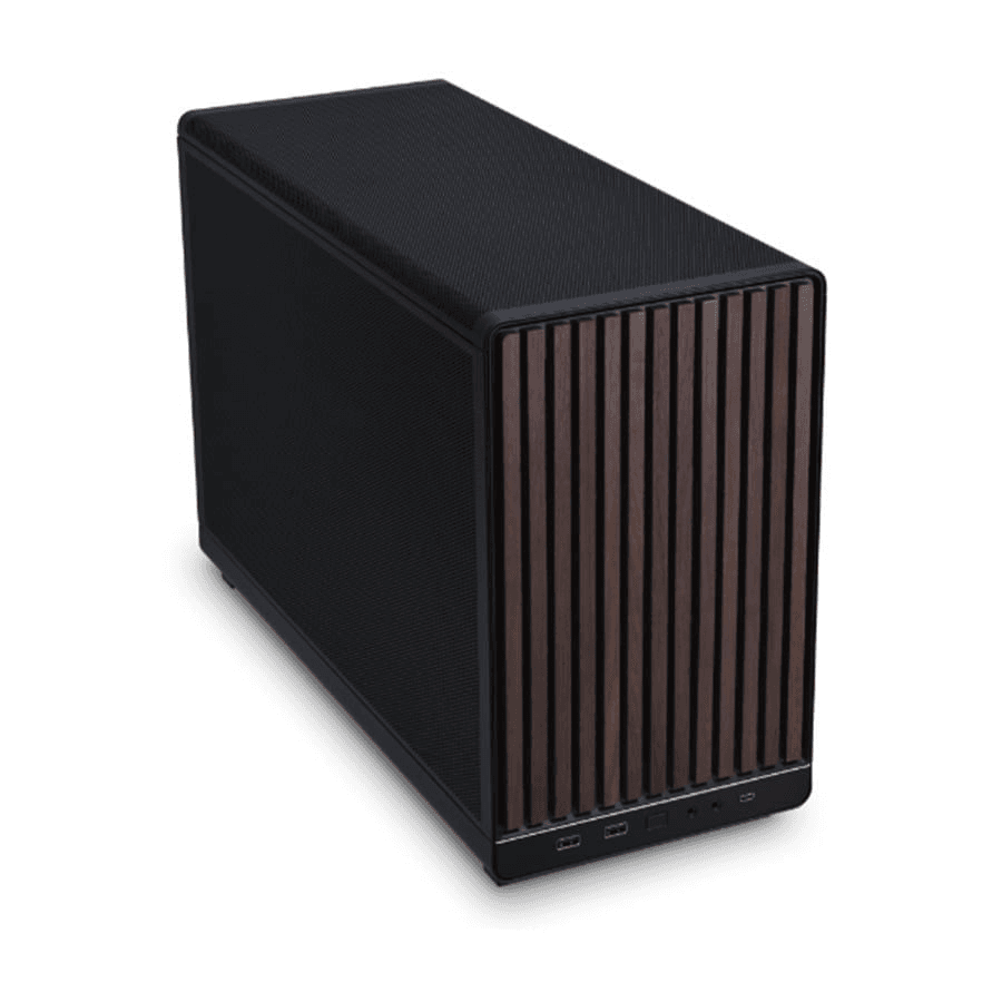 Thùng máy Lian Li A3 M-ATX - Đen | Mặt gỗ, nắp hông kính (CASELLA3XWDG)