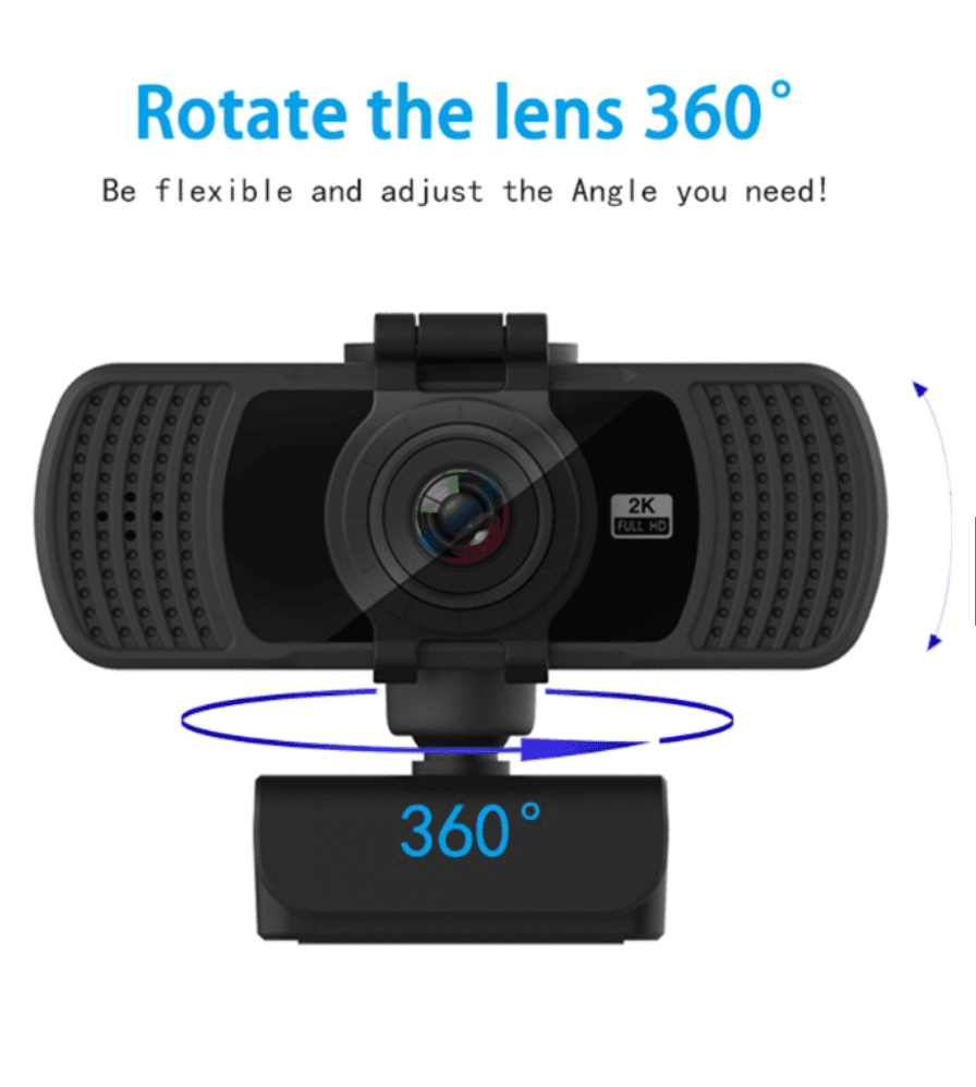 Webcam PCX 2K Tự Động Lấy Nét Kèm Microphone Stereo, Hỗ Trợ MJPG/YUY2/H.264/H.265 Cho Họp Trực Tuyến, Học Online Và Livestream