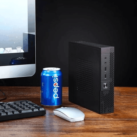 Barebone Case văn phòng mini 20x20cm+ Adapter 120w + Mainboard itx+ Wifi + Tản nhiệt ITX