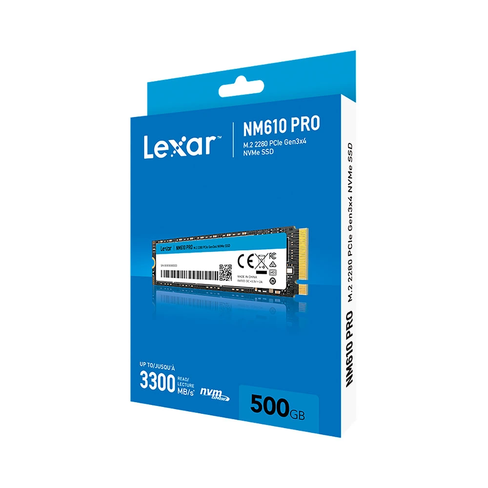 SSD Lexar NM610 PRO 500GB M.2 NVMe - Giá 2.3 triệu, Tốc Độ 3300MB