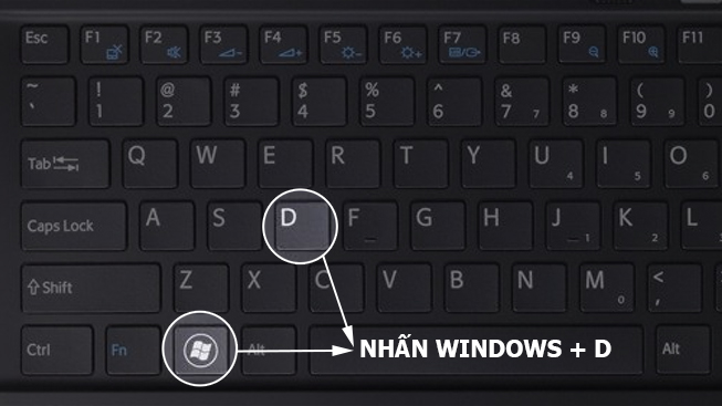 Cách tắt laptop bằng tổ hợp phím “Alt + F4” bước 1