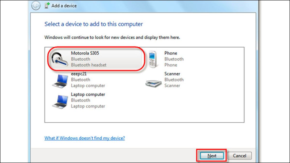 Cách kết nối loa Bluetooth với máy tính Win 7 bước 2