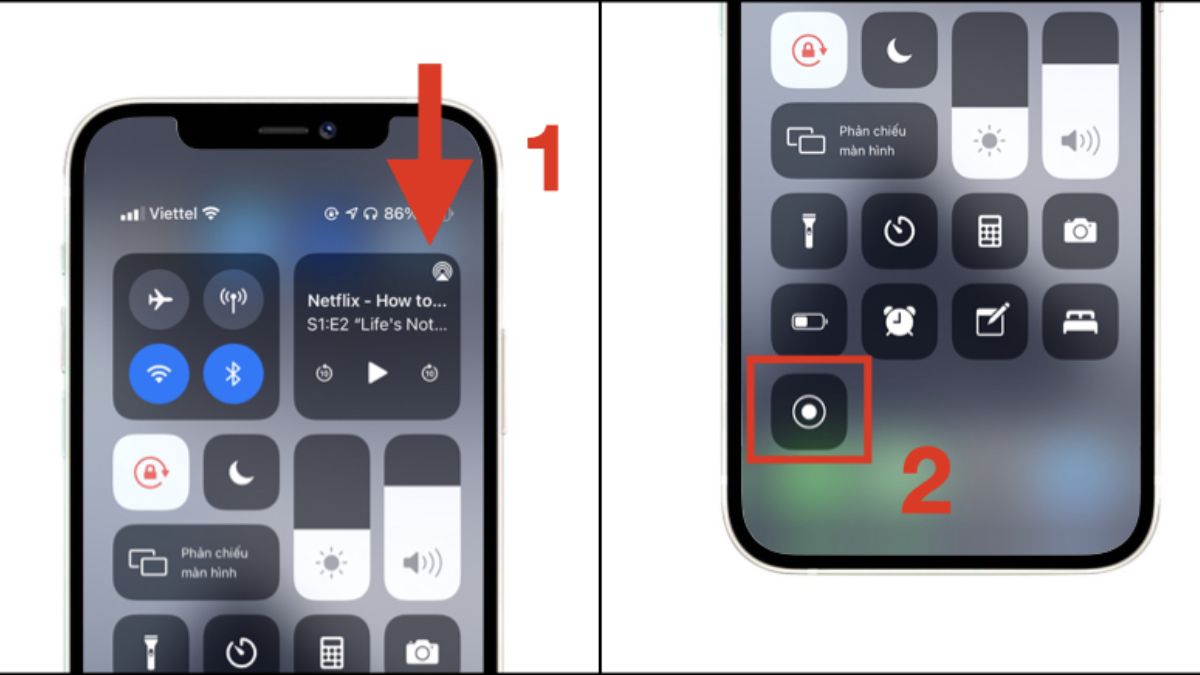 Cách quay màn hình iPhone có Face ID - bước 1