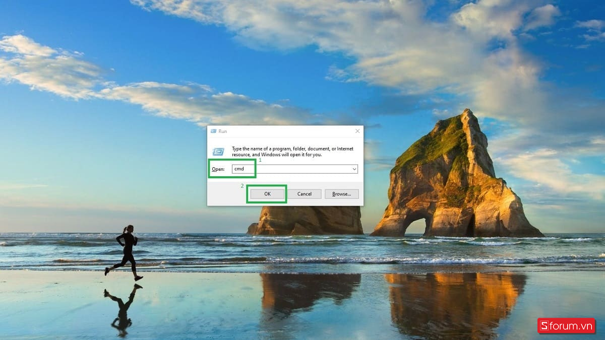 Mở Command Prompt trên Windows cách 1